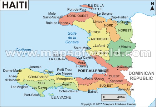Haiti regionen Map