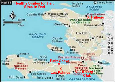 Haiti stadte Map