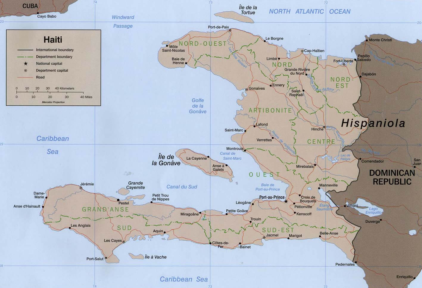 Haiti politisch karte 1999