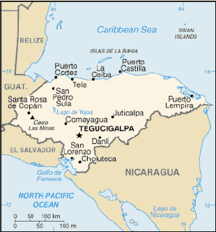 Honduras Largest Map