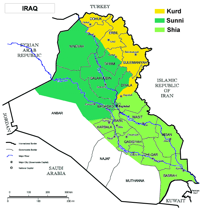 irak gruppen karte