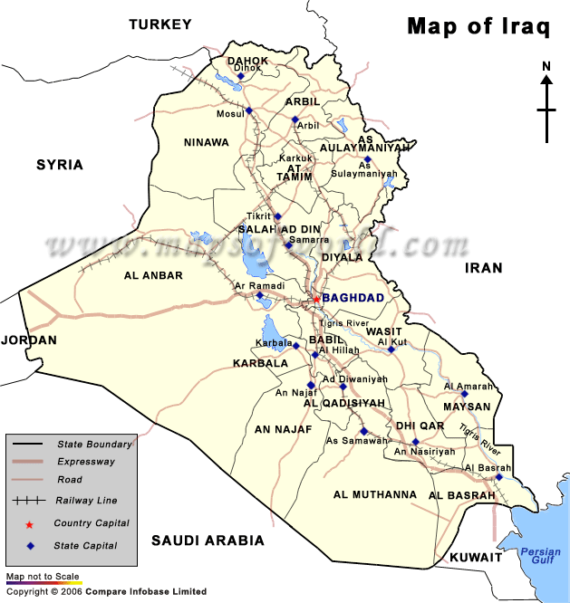 karte von irak