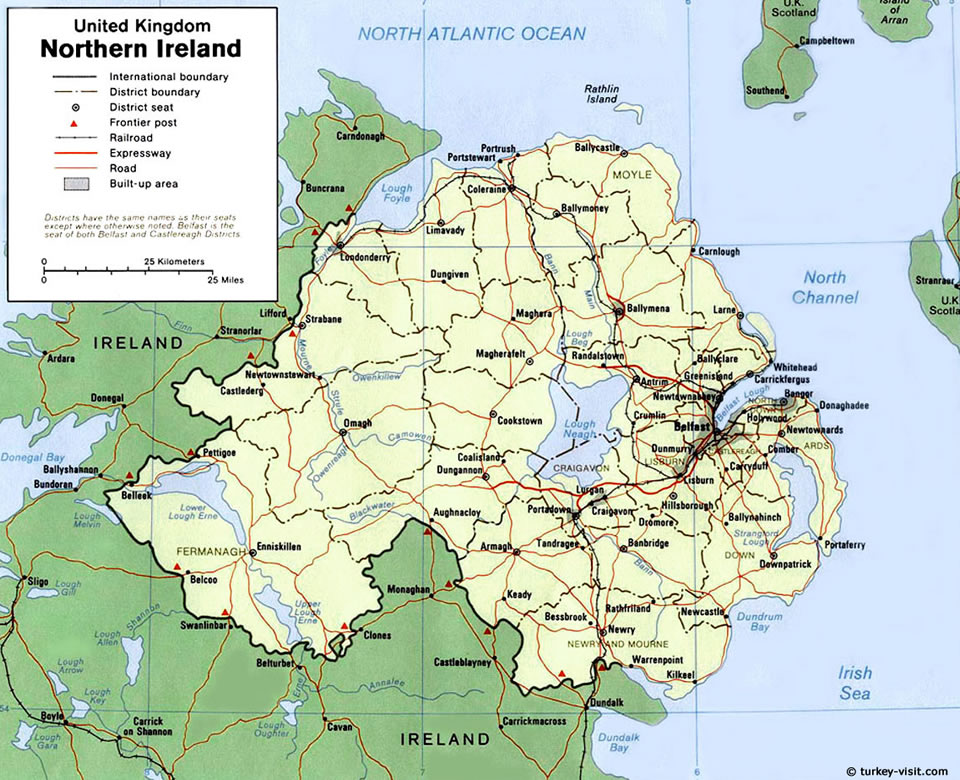nordlich irland karte Belfast