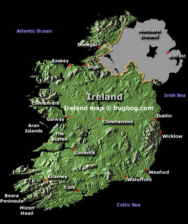 irland satellit karte dublin