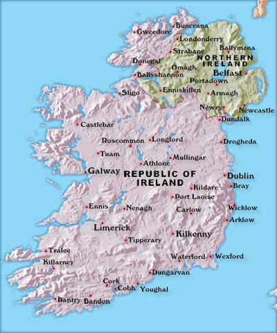 irland karte nordlich irland