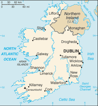 stadte karte von irland