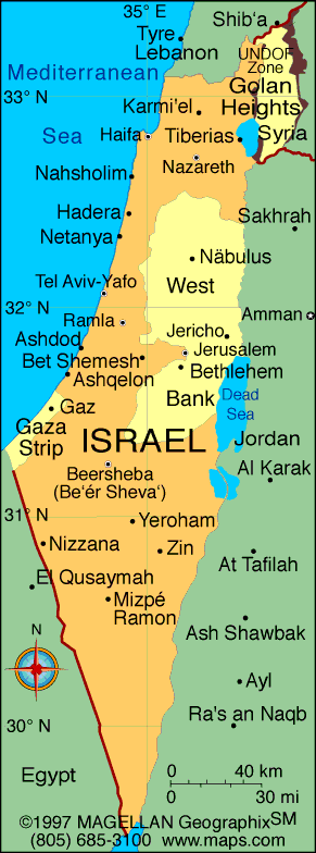 israel karte jerusalem