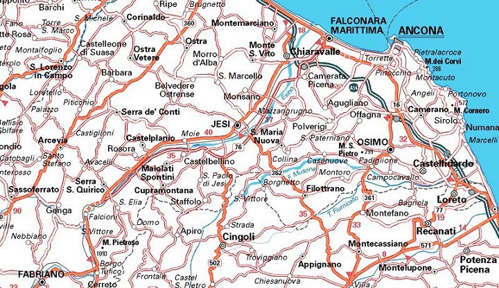 Ancona provinz karte