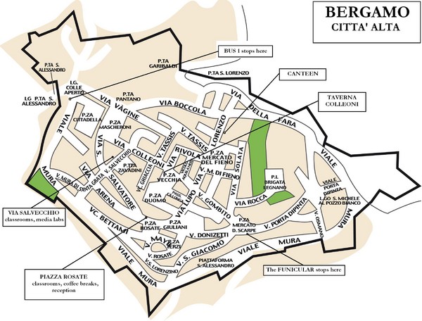 Bergamo stadt karte