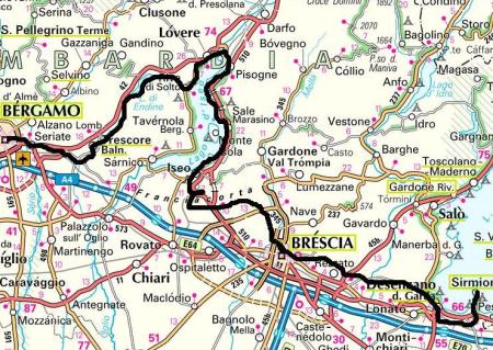 Bergamo strase karte