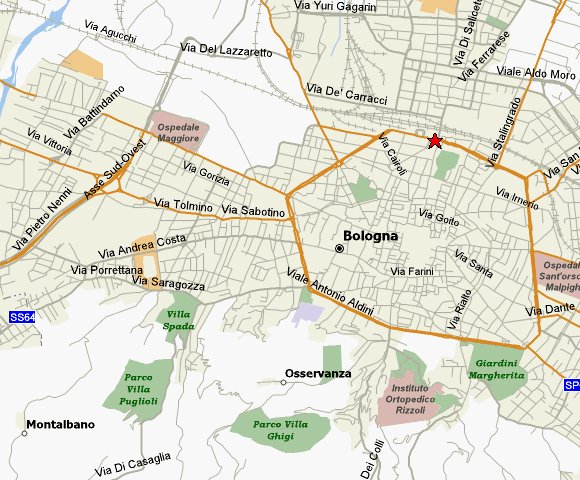 Bologna stadt karte
