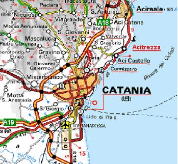 Catania route karte