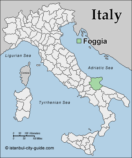 italien Foggia karte