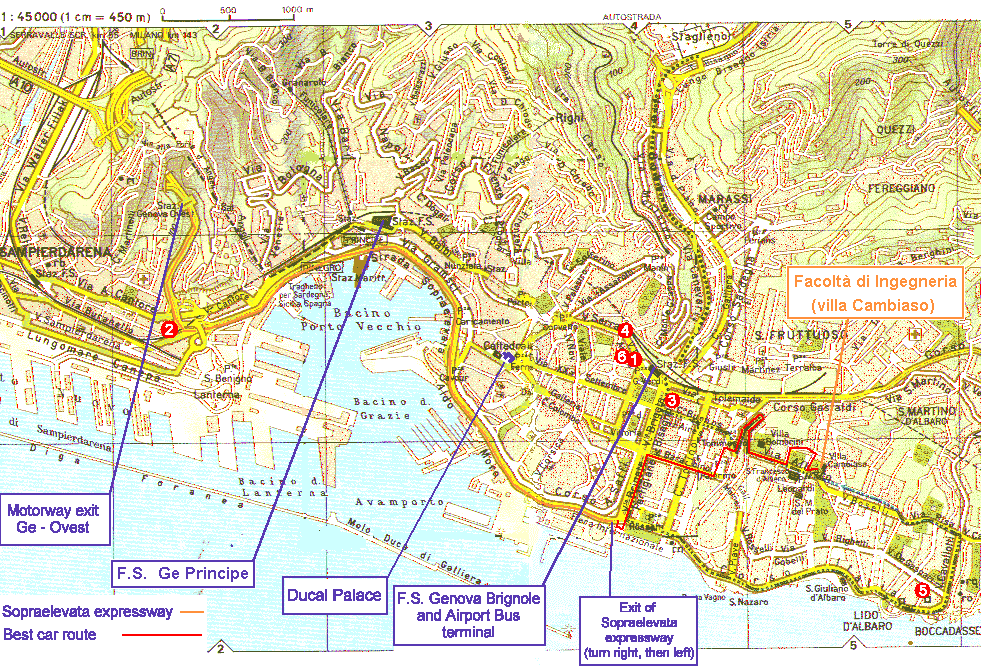 Genoa historisch karte