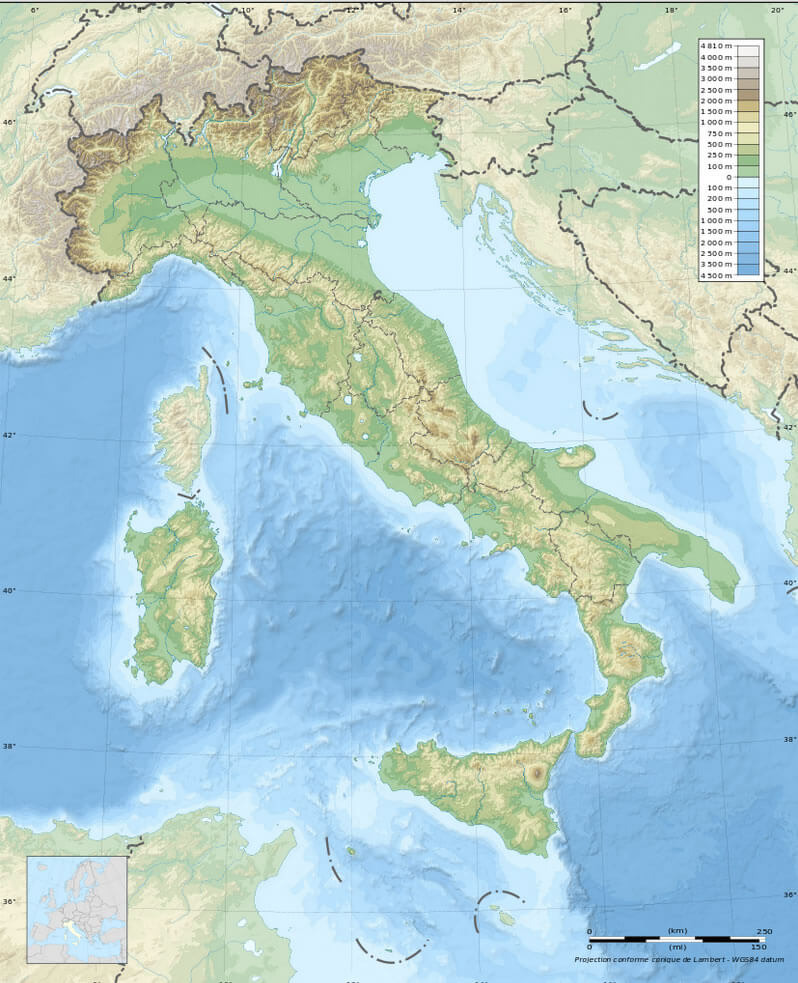 italien satellit bild