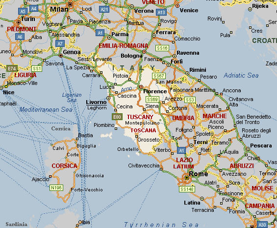 italien Livorno politisch karte