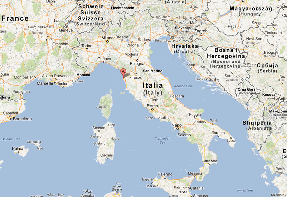 karte von Livorno italien