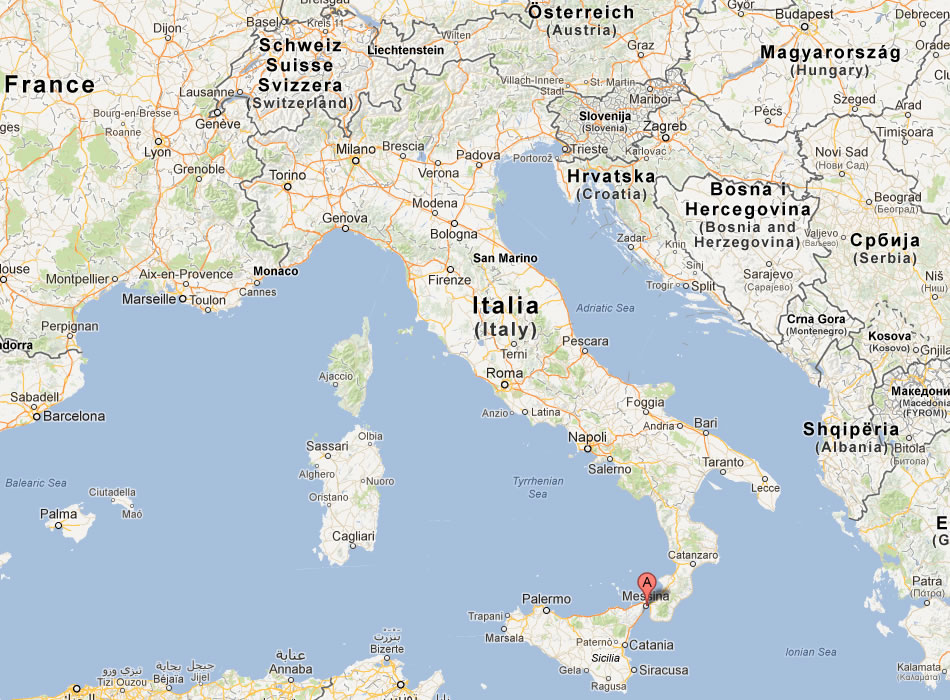 karte von Messina italien