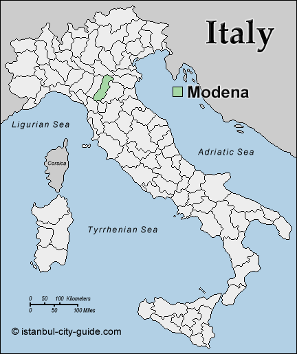 italien Modena karte