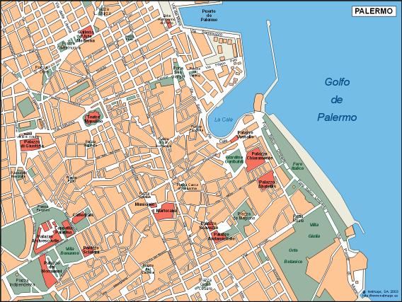 Palermo harbor karte