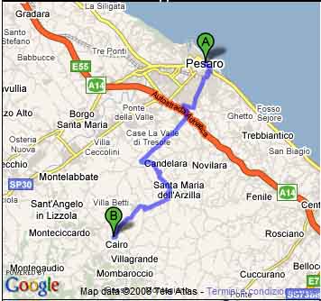 Pesaro route karte