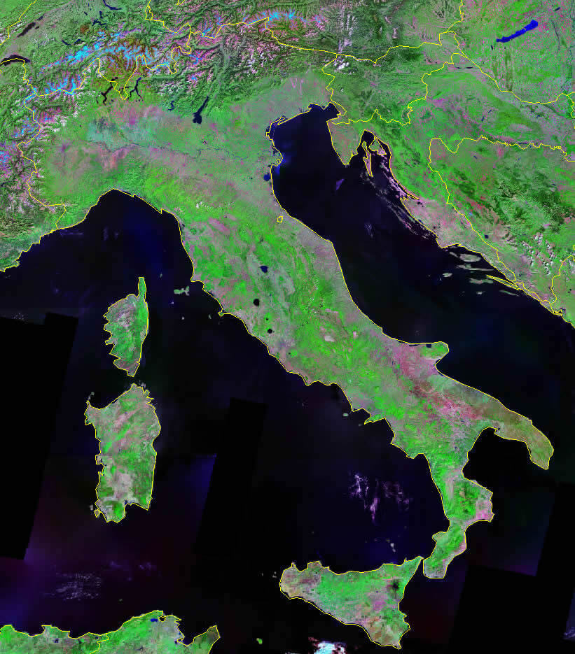 satellit bild von italien