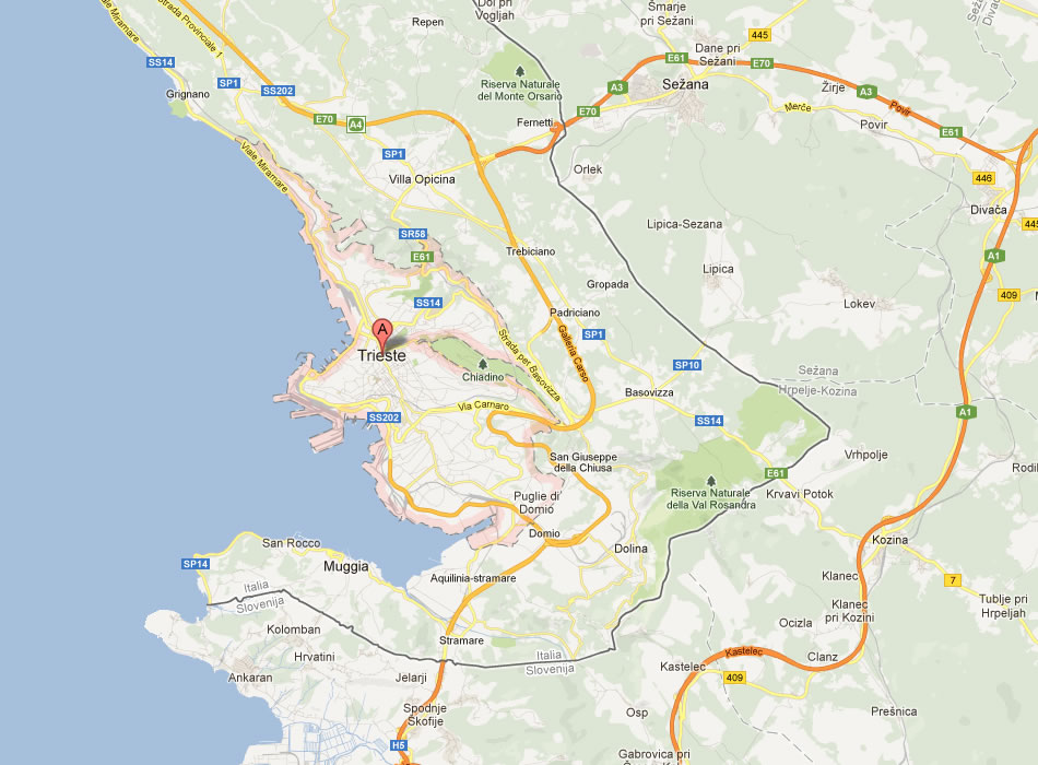karte von Trieste