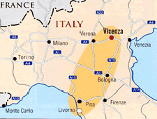 Vicenza provinz karte