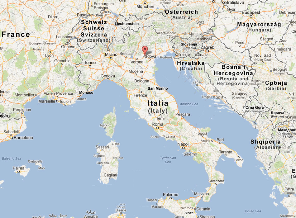 karte von Vicenza italien
