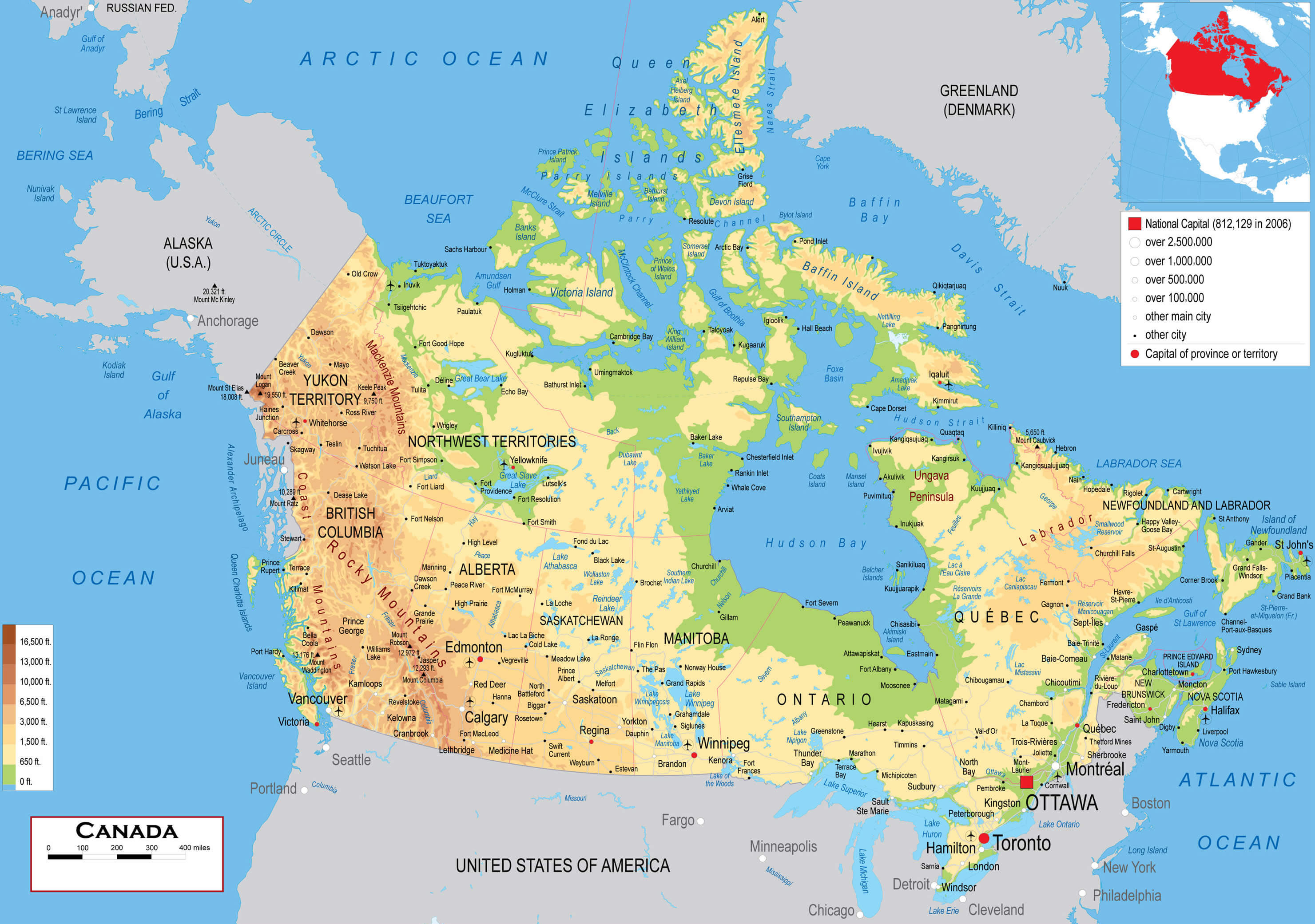 satellit bild von kanada