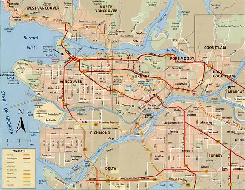 Vancouver provinzen karte