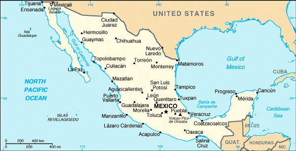 karten von mexiko