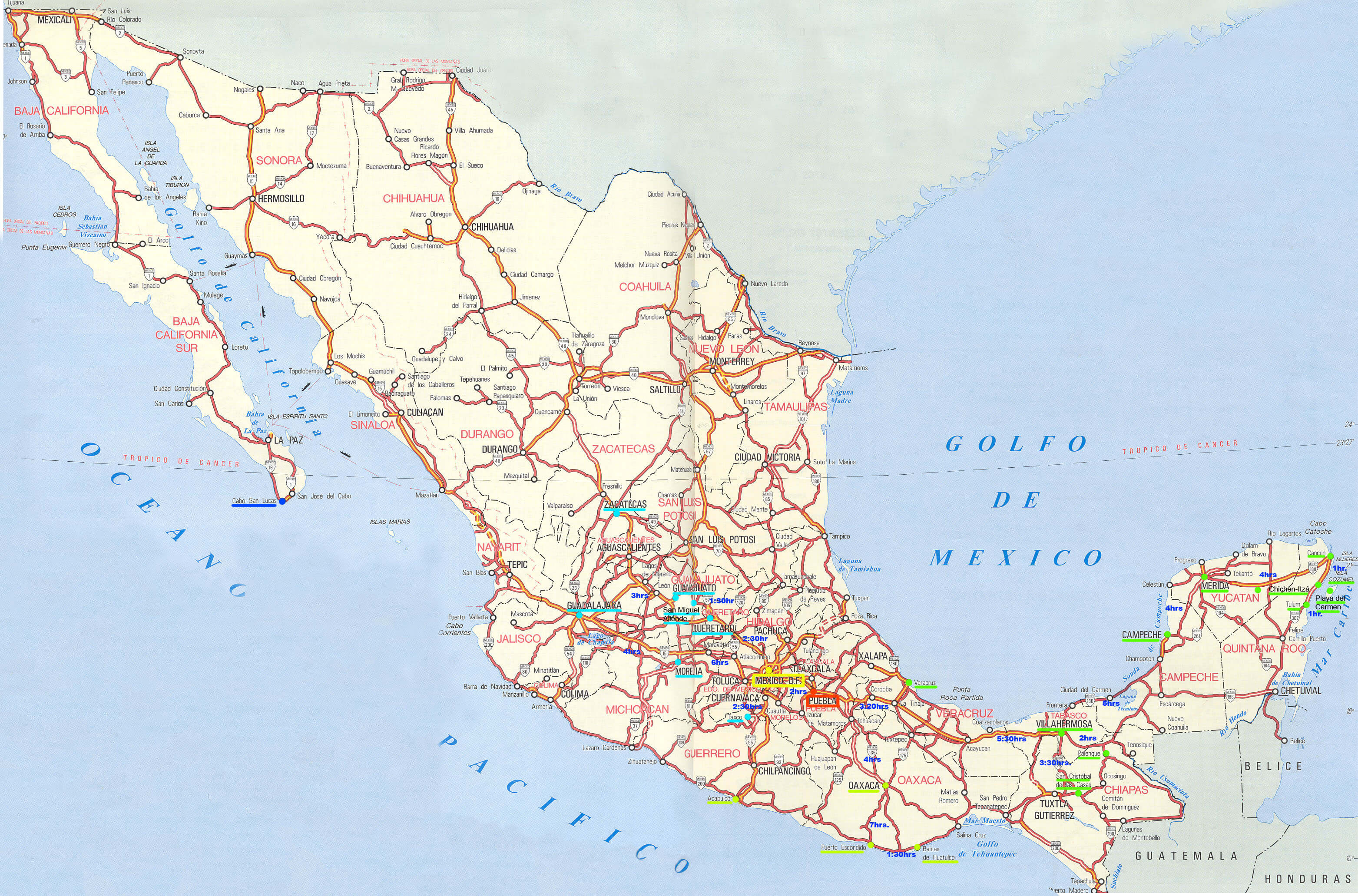 mexiko strase karte b