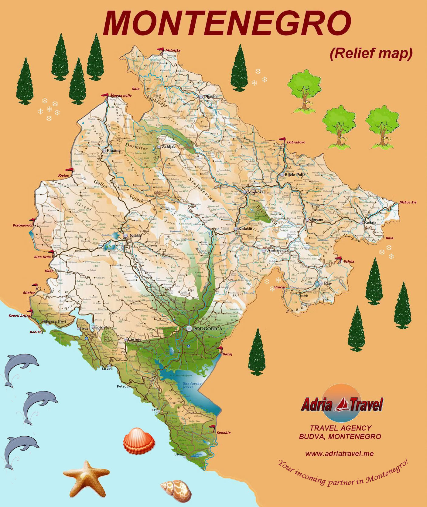 Montenegro linderung Map