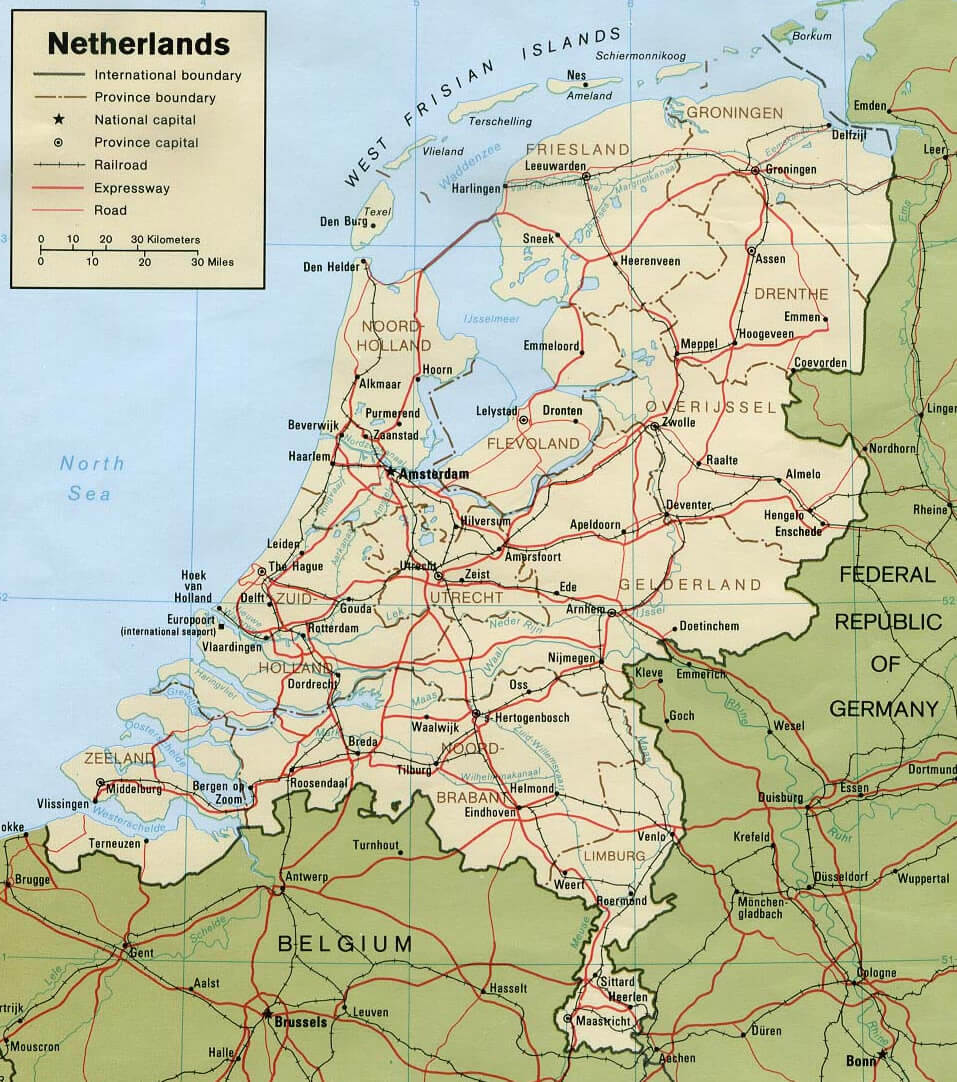 niederlande politisch karte