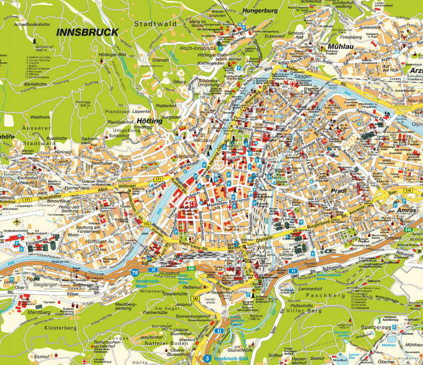 karte von Innsbruck