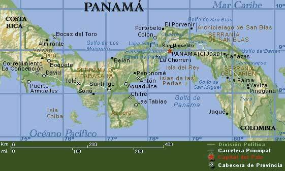 Panama linderung Map