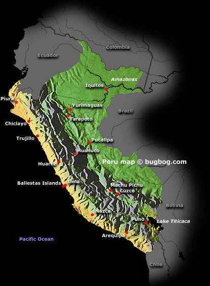 Peru satellit Map