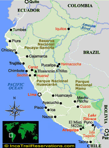 stadte karte von Peru