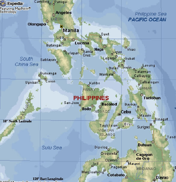 haupt stadte karte von philippinen