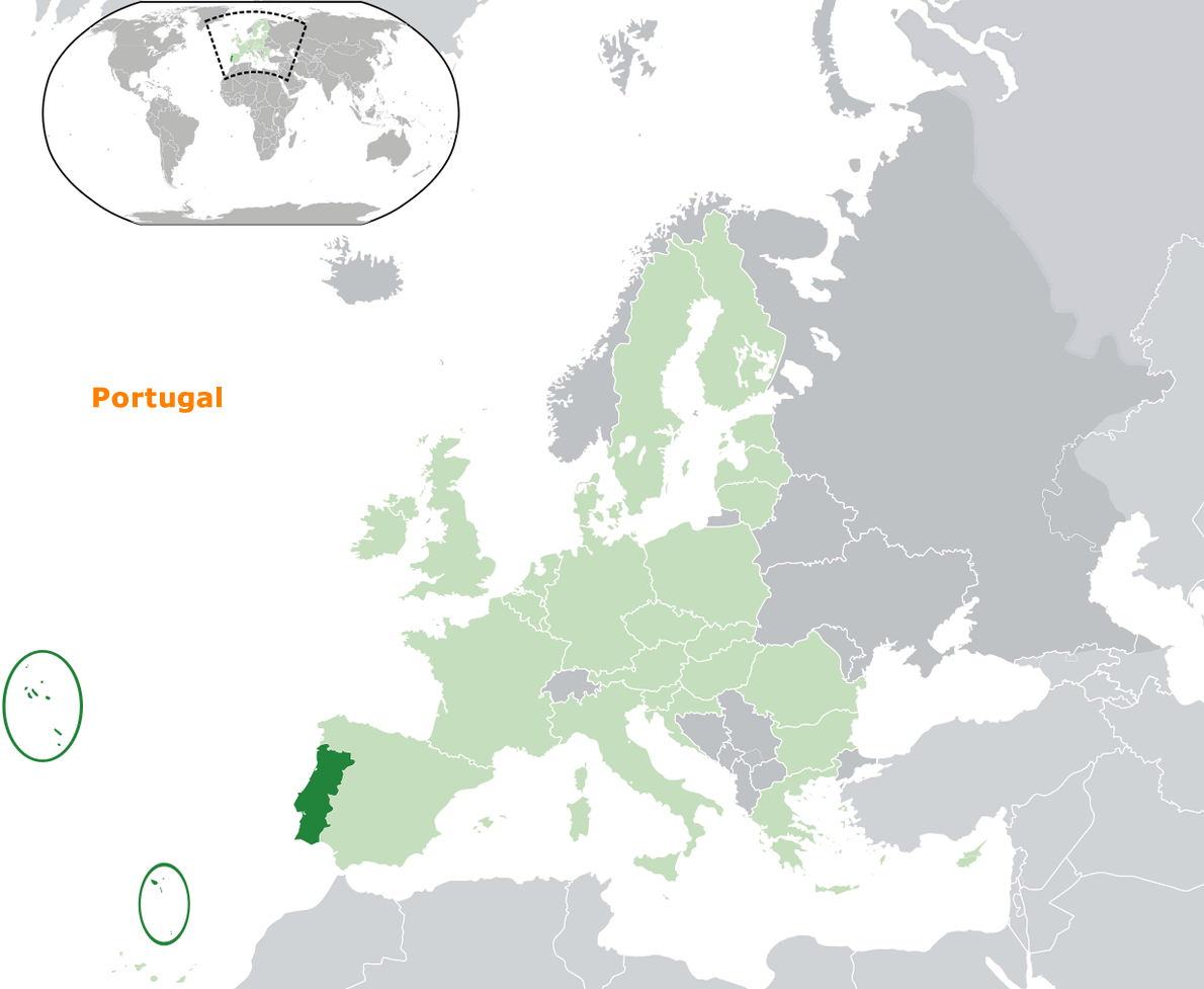 wo ist portugal im dem welt