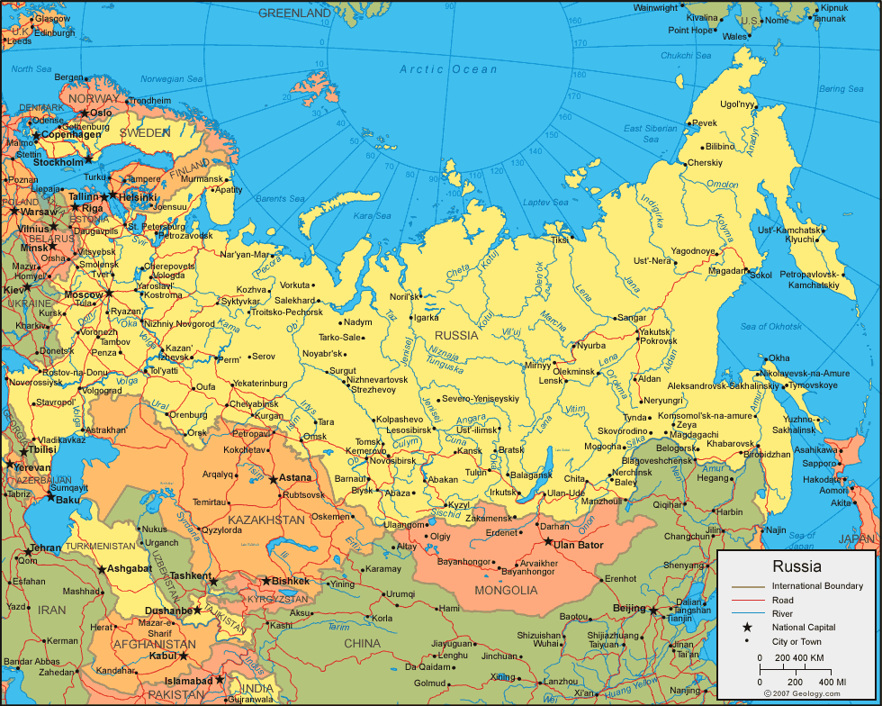 karte von russland