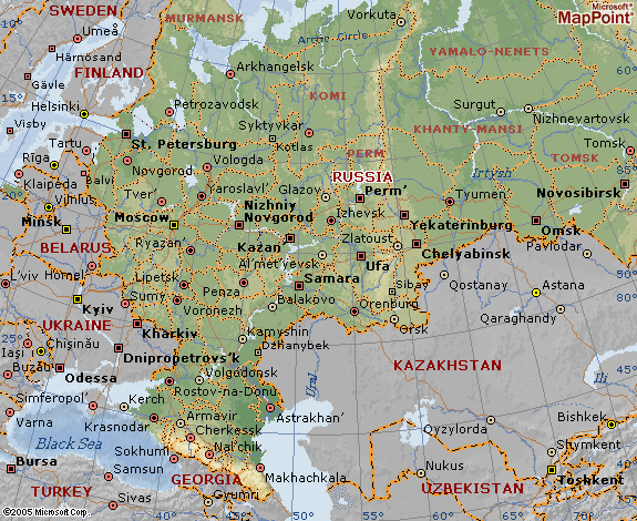osten russland karte
