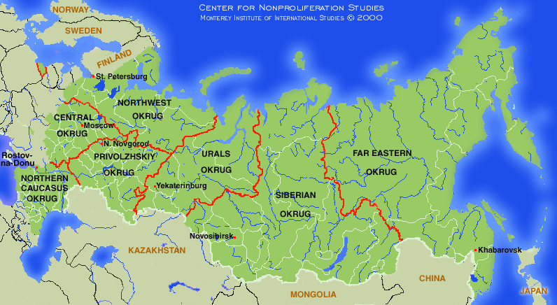 russland karte regionen