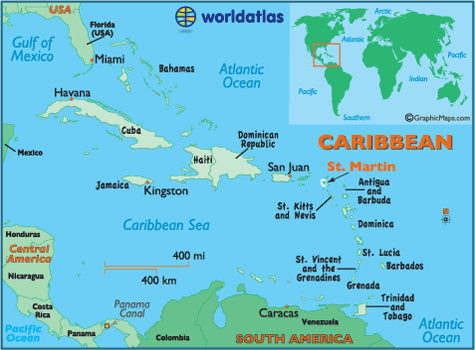 Saint Martin karte World