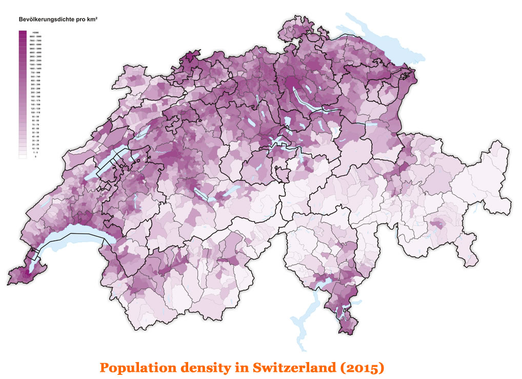 bevolkerung dichte im schweiz 2015