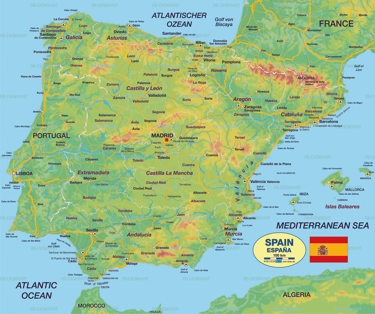 spanien Badalona karte