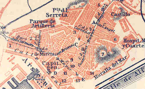 Cartagena historisch karte