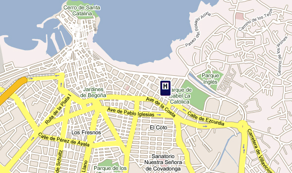 Gijon stadt center karte