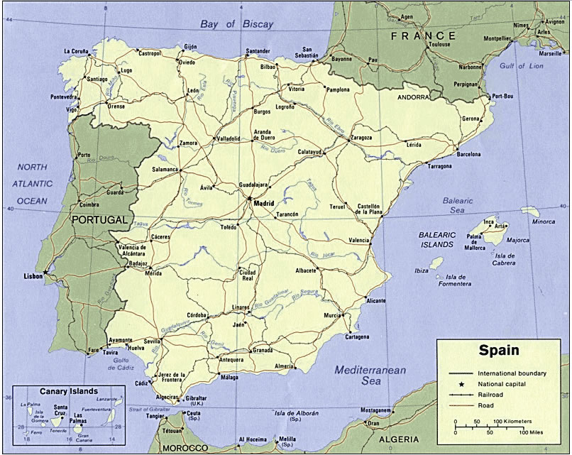 spanien karte madrid